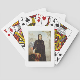 Manet Woman With Dogs, 1858 Playing Cards