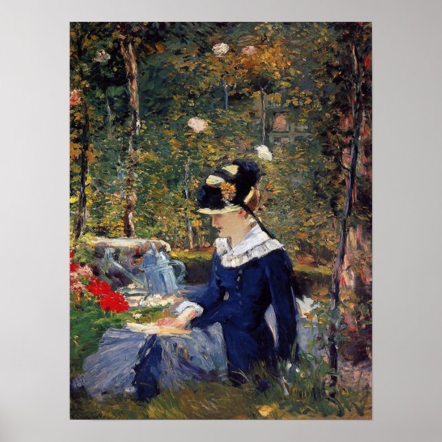 Manet - Young Woman In Garden, 1880 Poster (Front)