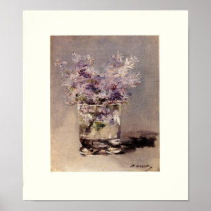 Manet's Lilacs in a Glass Poster