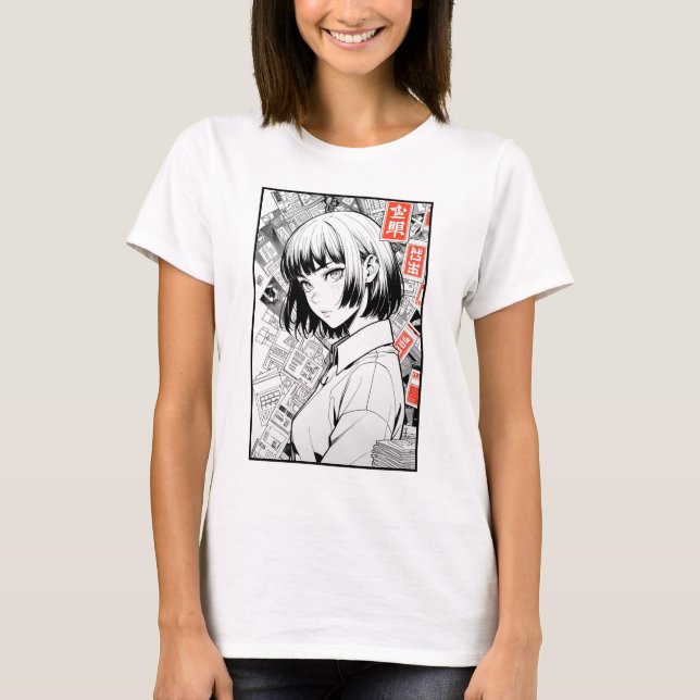 Manga Art Portrait T-Shirt (Front)
