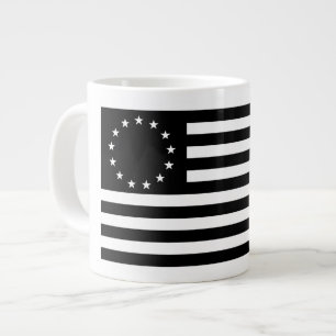 Manga, Betsy Ross Flag or Circle American Flag Large Coffee Mug