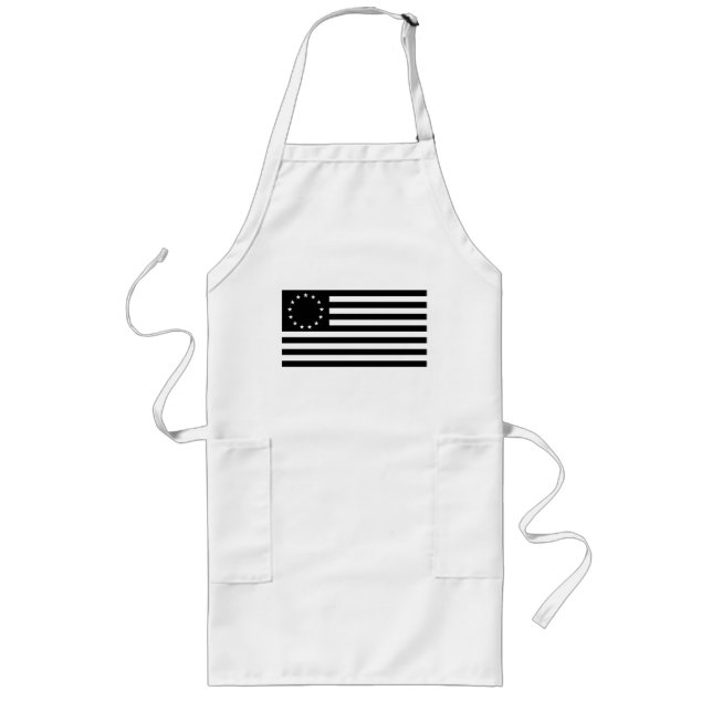 Manga, Betsy Ross Flag or Circle American Flag Long Apron (Front)