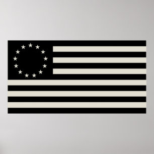 Manga, Betsy Ross Flag or Circle American Flag Poster