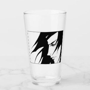 Manga Character With Wind Blown Hair Glass