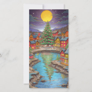 Manga Christmas Village Holiday Card