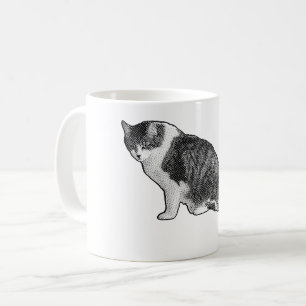 Manga Dot Cat Brings Playful Mood to Mornings Coffee Mug