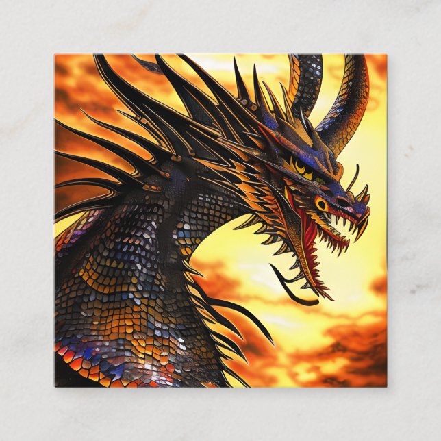 Manga Dragon Graphic Calling Card (Front)
