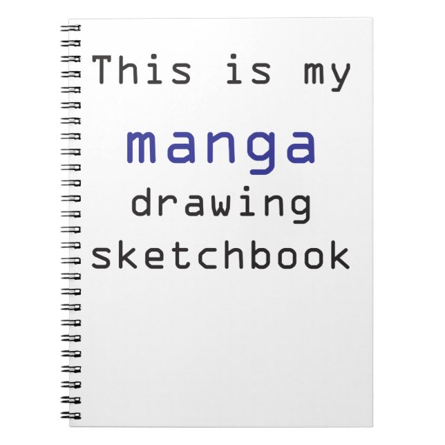 Manga drawing sketchbook notebook (Front)