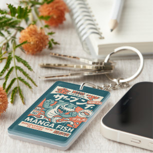 Manga Fish Key Ring