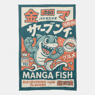 Manga Fish Tea Towel
