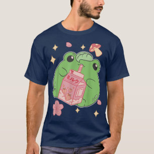 Manga Frog Anime Milk Drink Peach Sweet Japan Grap T-Shirt