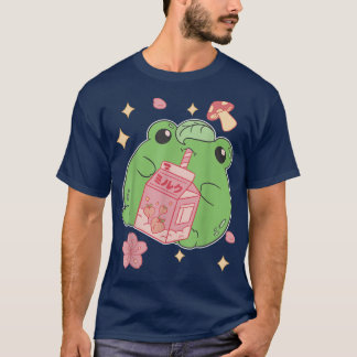 Manga Frog Anime Milk Drink Peach Sweet Japan Grap T-Shirt