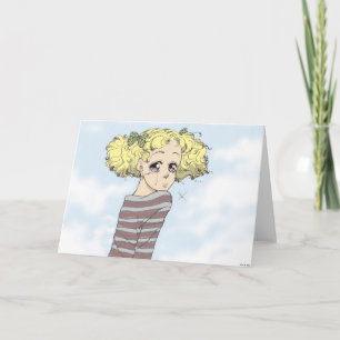Manga girl Greeting Card