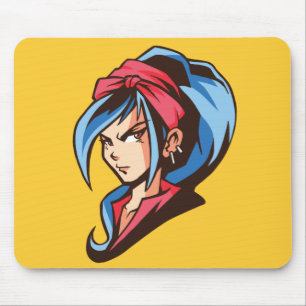 Manga Girl Mouse Mat