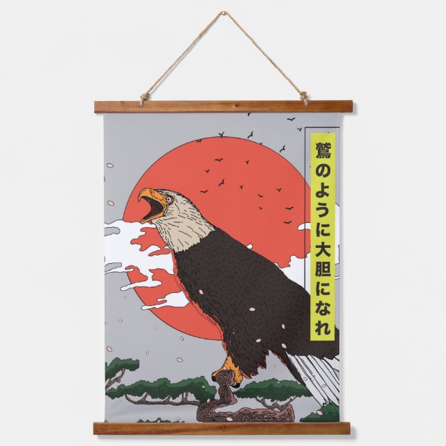 Manga Golden Eagle Hanging Tapestry (Front)