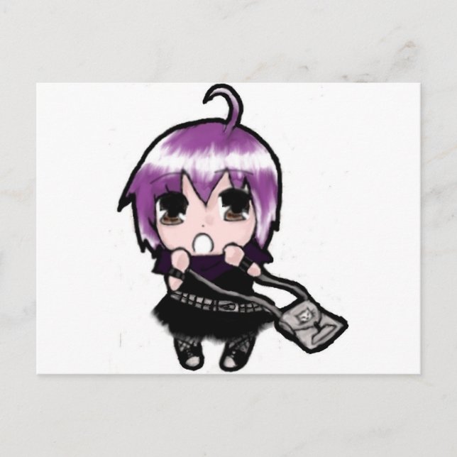 Manga Mizuki Pink Postcard (Front)