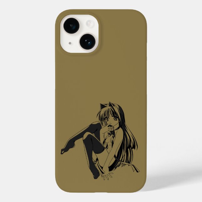 Manga, Neko Catgirl Furry Kawaii Loli  Case-Mate iPhone Case (Back)