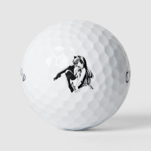 Manga, Neko Catgirl Furry Kawaii Loli  Golf Balls