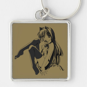 Manga, Neko Catgirl Furry Kawaii Loli Key Ring