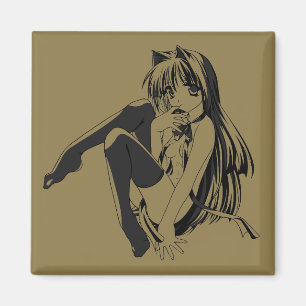 Manga, Neko Catgirl Furry Kawaii Loli Magnet