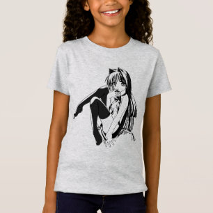 Manga, Neko Catgirl Furry Kawaii Loli  T-Shirt