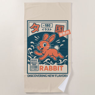 Manga Rabbit Beach Towel