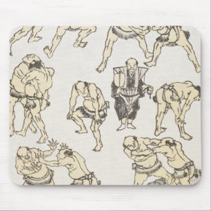 Manga: studies of gestures and postures of wrestle mouse mat