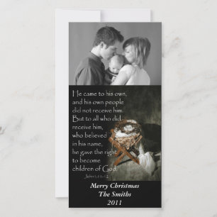 Manger and crown of thorns... holiday card