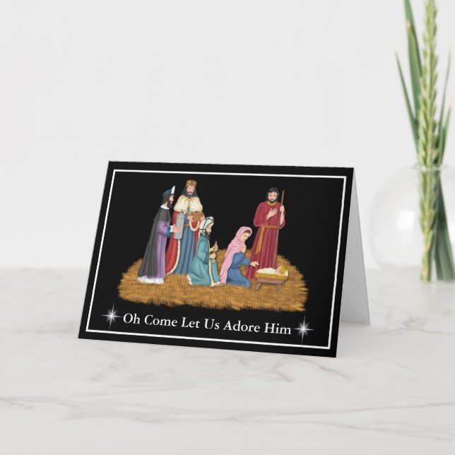 Manger Christmas Card (Front)