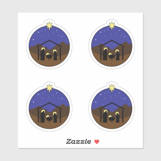 Manger Christmas Nativity Scene (Sheet)