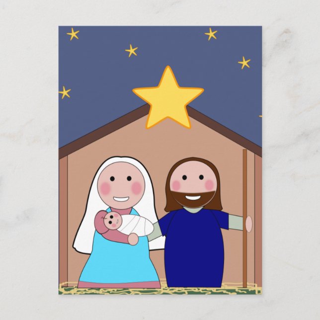 Manger Holiday Postcard (Front)