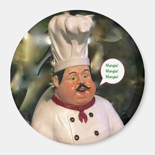 Mangia, Mangia, Mangia Magnet (Front)