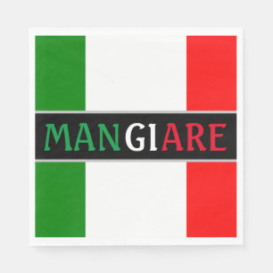 Mangiare Eat in Italian Dinner Napkin