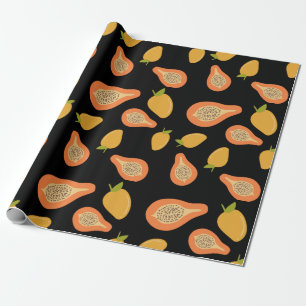 mango and papaya wrapping paper