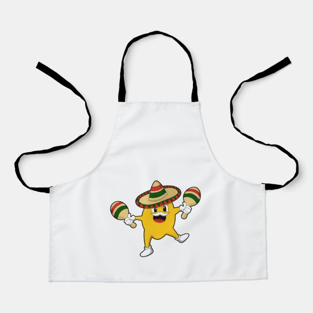 Mango as Musician with Maraca Apron (Front)