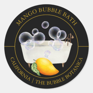 Mango Bubble Bath label