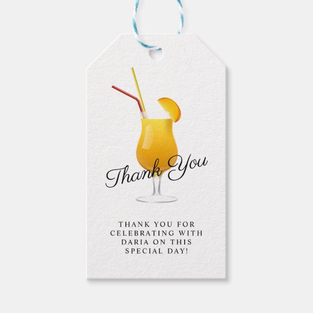 Mango Cocktail Party Gift Tags (Front)