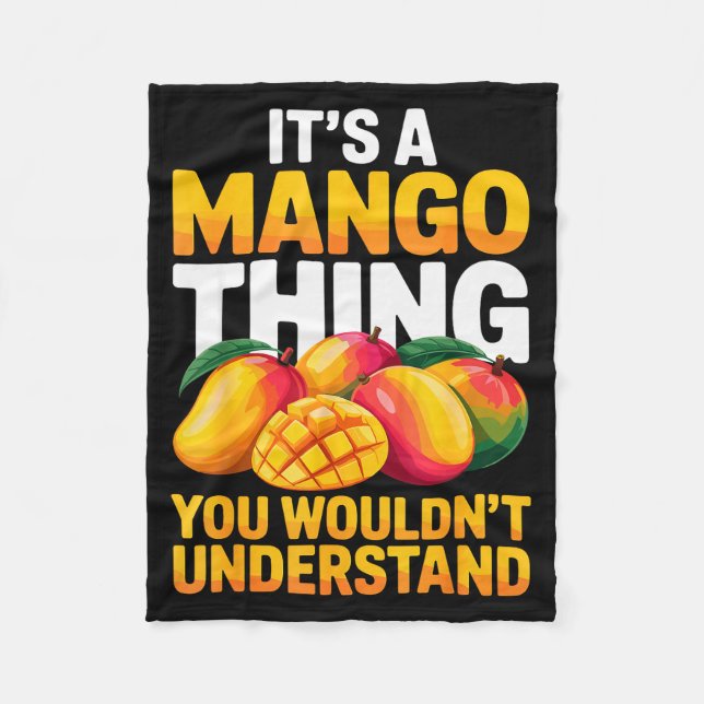 Mango Costume For Men Women Kids Fruit Mango Lover Fleece Blanket (Front)