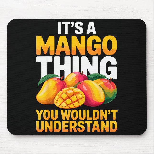 Mango Costume For Men Women Kids Fruit Mango Lover Mouse Mat (Front)