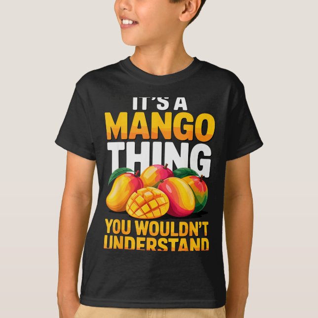 Mango Costume For Men Women Kids Fruit Mango Lover T-Shirt (Front)