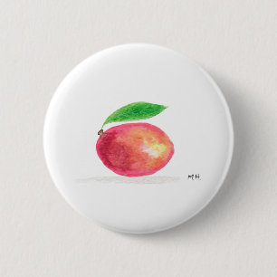 Mango fruit 6 cm round badge