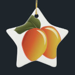 Mango Fruit Ceramic Tree Decoration<br><div class="desc">Create a splendid look for summer with this cheerful design on framed embroidery,  throw pillows,  clothing and more!</div>