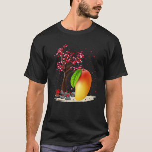Mango Fruit Lover Funny Heart Tree Mango Valentine T-Shirt