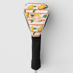 Mango Fruit Pattern with Green Leaves Golf Head Cover