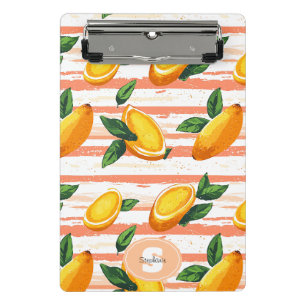 Mango Fruit Pattern with Green Leaves Mini Clipboard
