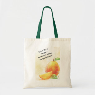 Mango Fruit Quote Tote Bag – Fresh & Inspirational