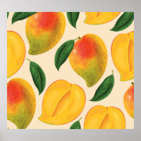 Mango Fruit Seamless Pattern