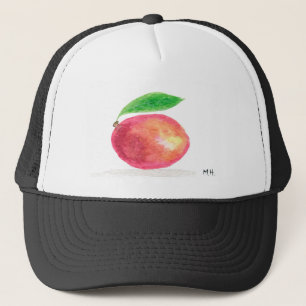 Mango fruit tropical food summer vegan orange trucker hat
