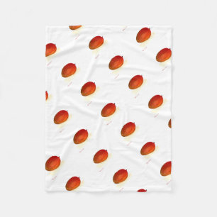 Mango fruit watercolor tropical Food Orange Fleece Blanket