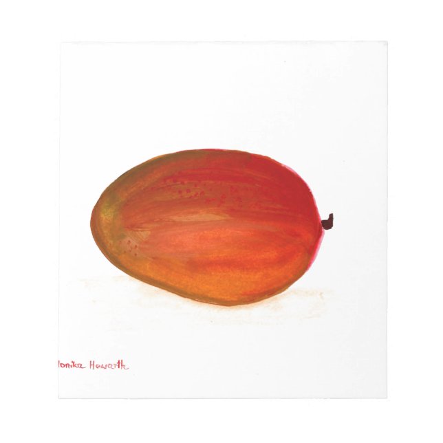 Mango fruit watercolor tropical orange  notepad (Front)